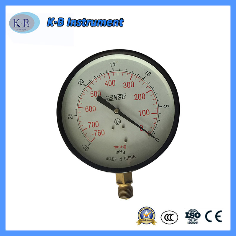 Black Case Brass Movement and Inner Hydraulic Gauge Dry Type Commercial Pressure Gauge for Pump Equipment Parts